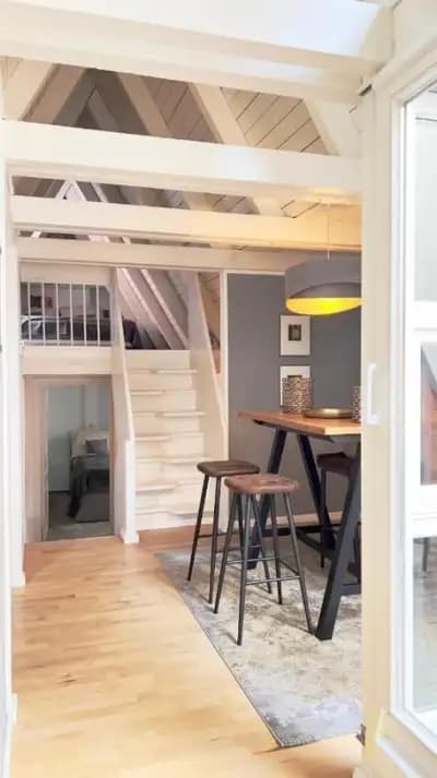 Gemütliche Maisonettewohnung mit Dachterrasse am Schloss in Oldenburg – Badezimmer